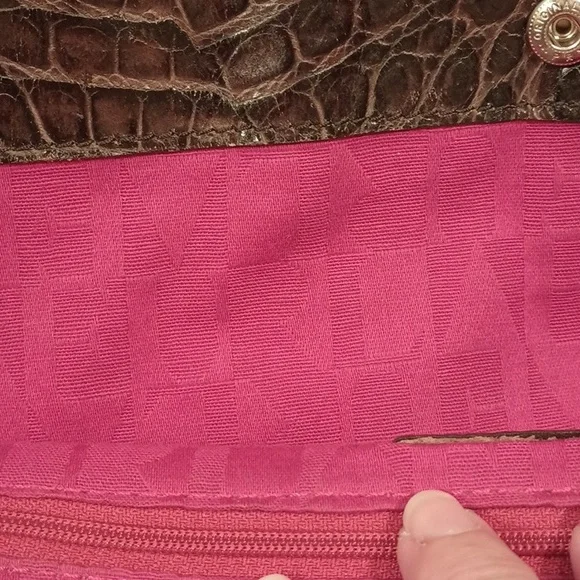 Furla Brown Croc-Embossed Tote Bag - Picture 10 of 10